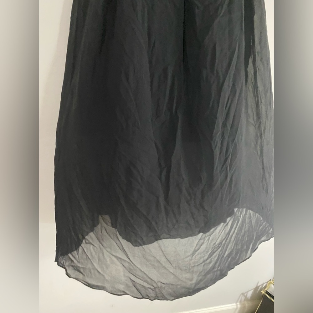 Eileen Fisher - Black Silk Pleated Skirt - Picture 4 of 13